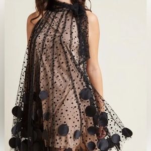 Anthropologie Ryu Halter Polka Dot Dress sz M